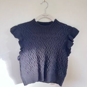 Celebrity Pink Black Knit Sweater